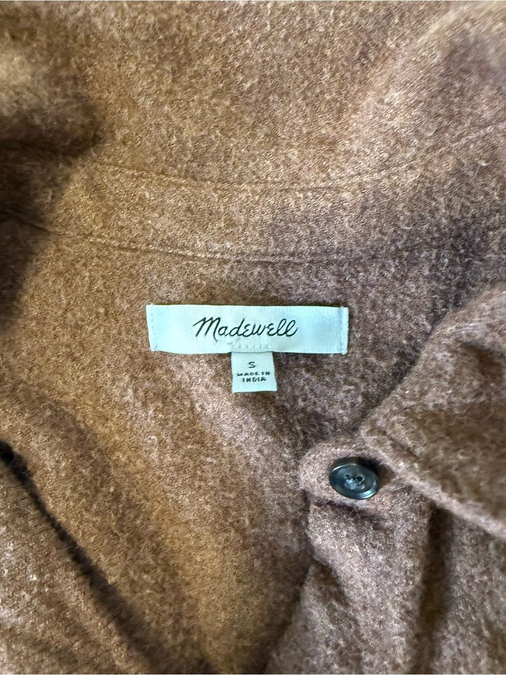 Madewell brown flannel shirt - Picture 2 of 2